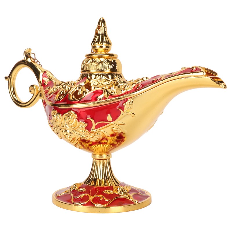 Magic Genie Lamp Exquisite Colorfast Eye Catching Alloy Embossed Pattern