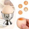 VVHFXD Set of 6 Stainless Steel Egg Cups with Base,