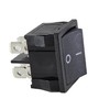 Rocker Switch Black Rocker Unlit 4 Pin 6A 250VAC Device