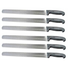 6 Pack - 14" Granton Edge Roast Beef, Brisket, & Prime Rib, Slicer/Carving Knife - Columbia Cutlery