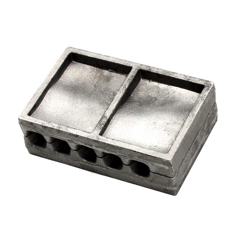 Adygil Bank Sinker Mold with 5 Cavities and 1,2.3-Ounce,Without Handle
