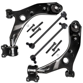 Detroit Axle - Front 4pc Control Arms Kit for 2007 2008 2009 Mazda 3, 2 Lower Control Arms w/Ball Joints 2 Sway Bar End Links Replacement