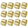 PATIKIL 8mm ID Compression Sleeve Ferrules, 24 Pack Brass Sleeve