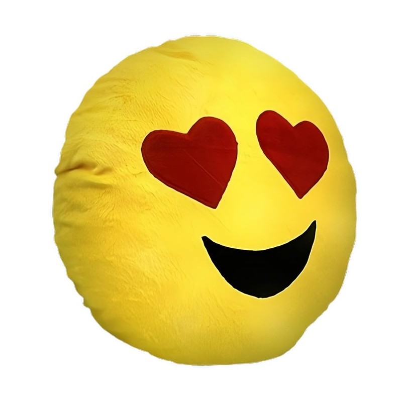 Blinkee Light Up Emoji Heart Eyes Decorative Pillow - Nylon