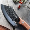 Seido Knives Hakai Chef Cleaver Knife with Curve Rosewood Handle