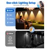 JOFIOS Fence Lights Solar Powered with Remote 12 Pack, Warm