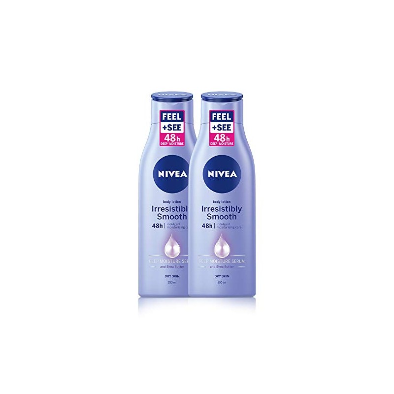 NIVEA Irresistibly Smooth Skin Lotion Pack of 2 (2 x