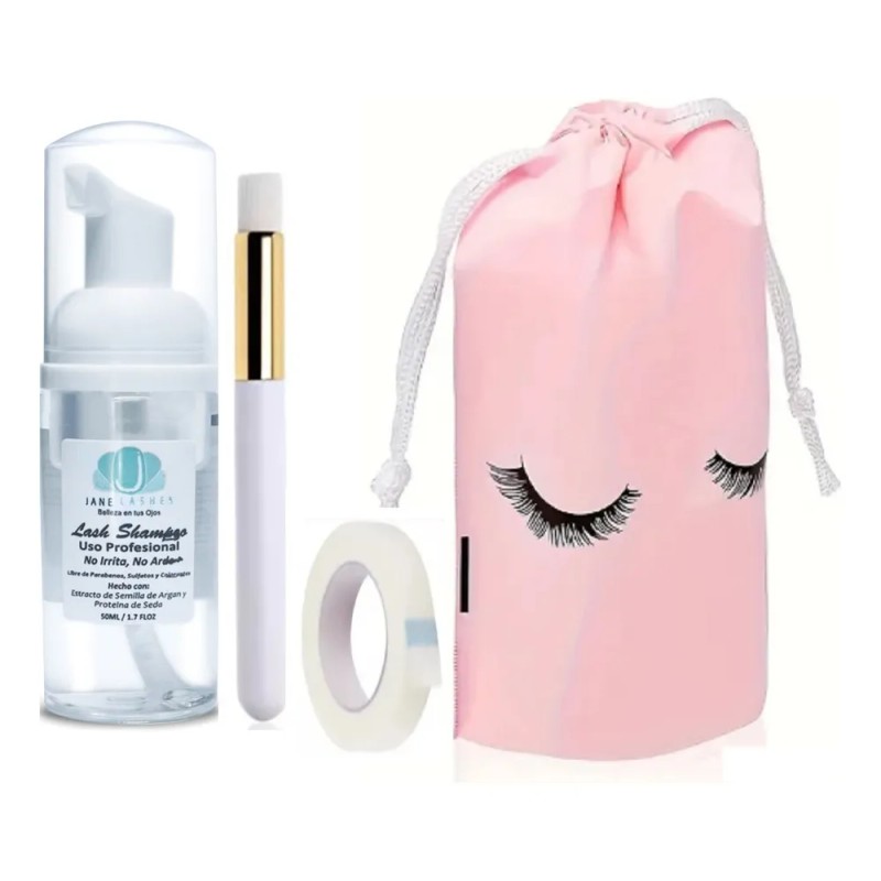Lash Shampoo 50ml Espuma Lashista + Regalo Brocha Y Cinta
