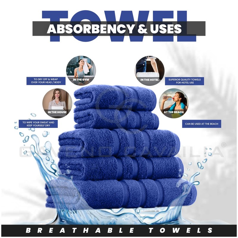 GC GAVENO CAVAILIA Zero Twist Extra Absorbent Bath Set, 100%