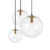 H XD GLOBAL Spherical LED Clear Glass Hanging Light, Creative