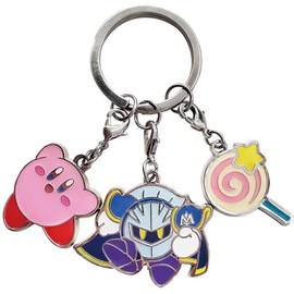 SK Japan 17052 Kirby Star 3 Row Key Ring, Kirby & Meta Night & Candy