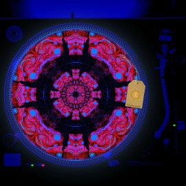 For Technics, For Audio-Technica, For Denon, For Numark, For Pioneer, For Stanton, For Reloop Mordor Forest Turntable Slipmat GLOW BLACKLIGHT 12 inch