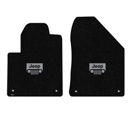 Lloyd Mats Heavy Duty Carpeted Floor Mats for Jeep Cherokee 2015-ON (Black, 2PC - 'Grill' Logo)
