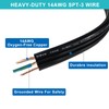 Flat Under Carpet Extension Cord with Flat Wall Plug, 3FT