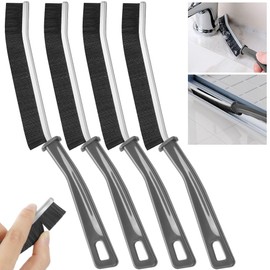 Vicloon Crevice Cleaning Brush, 4 Pcs Gaps Cleaning Brush, Bathroom Cleaning Brush, Window Groove Cleaning Brush, Crevice Cleaning Tools, Dead Corners Multifunctional Brushes for Home Kitchen