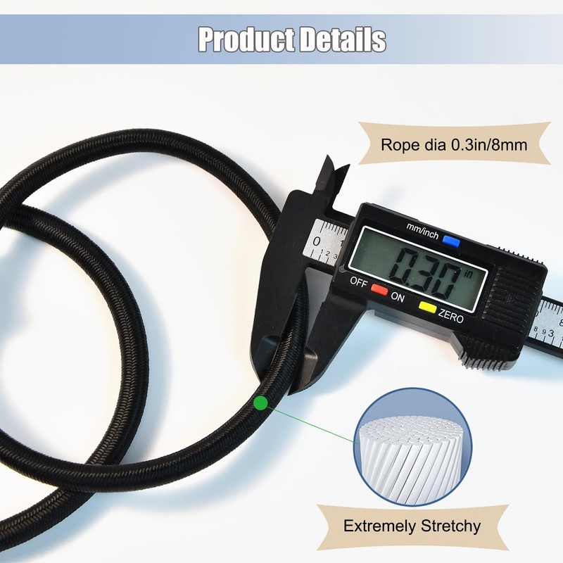 20 PCS Heavy Duty Trampoline Bungee Cords with Balls -