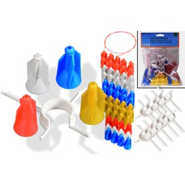 FSFF .625 Blowgun Long Range Sight and Replacement Cone Kit for Darts, Big 70 Pack, fletched fit All Steel 2 and 2.5mm Cold Dart Shaft, snap Sight on All Blowgun Tubes Great Accuracy Distance Cones