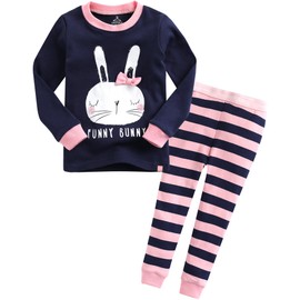 VAENAIT BABY Toddler Kids Boys Girls 100% Cotton Sleepwear Pajamas Set Funny Bunny M