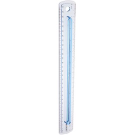 Westcott Finger Grip Plastic Ruler Measuring Inches and Metric, 12", Assorted Colors