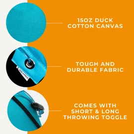 Dog & Field 1/2lb Dog Training Dummies - Blue. Canvas Training Dummy With Short & Long Throw Toggle For Gundog & Puppy Training - Retrieval Practice & Gundog Training Equipment, Water Float Dummy