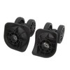 1 Pair ABS Rubber Universal Suitcase Wheels for Trolley Case,