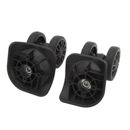 1 Pair ABS Rubber Universal Suitcase Wheels for Trolley Case, Lightweight Luggage Caster Replacement Wheel, Easy to Install, Travel Silent Wheel Set for Repairing