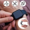 Kenning 6 Pcs Watch Bands Loops, Black Silicone Watch Strap
