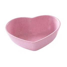 SHOWERORO 4pcs Porcelain Sauce Dishes Non Pink Heart Chip Bowl Pink Dishes Cute Sauce Dish Heart Decor Condiment Plates Ceramic Dip Bowls Soy Sauce Condiment Dish Heart-shaped Seasoning Dish