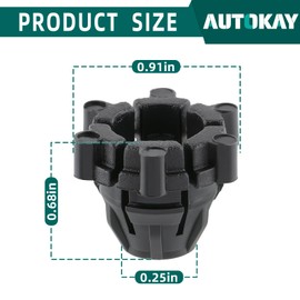 AUTOKAY 4806111AA Driver and Passenger Side Headlight Lamp Ball Stud Retainer Clip Fits for Dodge Challenger 2008-2020 Magnum 2005 2006 2007 2008 Set of 2 RE# 04806111AA