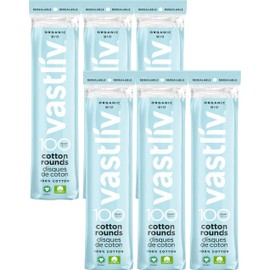 Vastliv Organic Cotton Rounds (600 Count) Makeup Remover Pads, Hypoallergenic, Lint-Free | 100% Pure Cotton