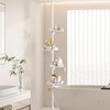 shuang qing 360° Rotating Corner Shower Caddy Tension Pole Organizer