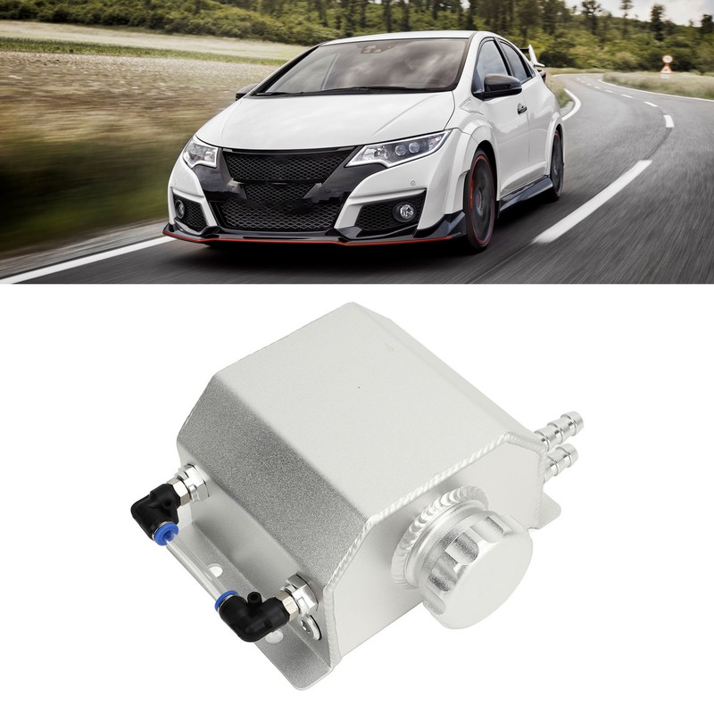 Universal Engine Coolant Expansion Tank 1L Aluminum Alloy Overflow Reservoir