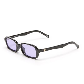 Le Specs Pilferer Sunglasses - Black Lilac, Rectangle, Unisex, Contempory 90s Style