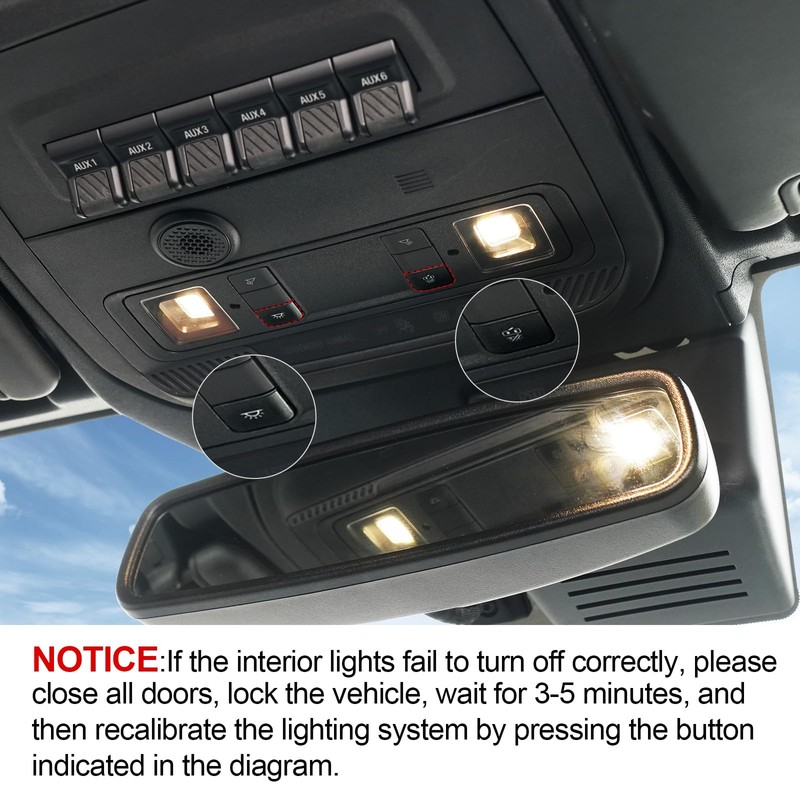 Mabett LED Interior Dome Lights 4Pcs Kit Fit Ford Bronco