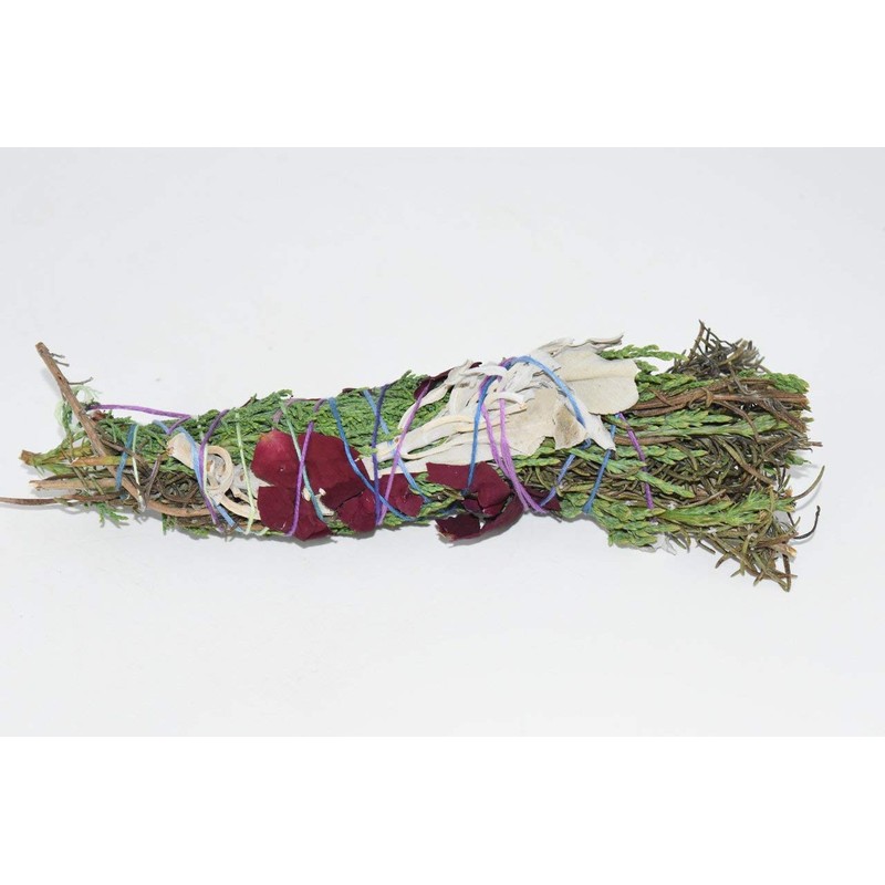 Nature's Enlightenment Large Juniper, Rosemary, White Sage, & Rose Petals