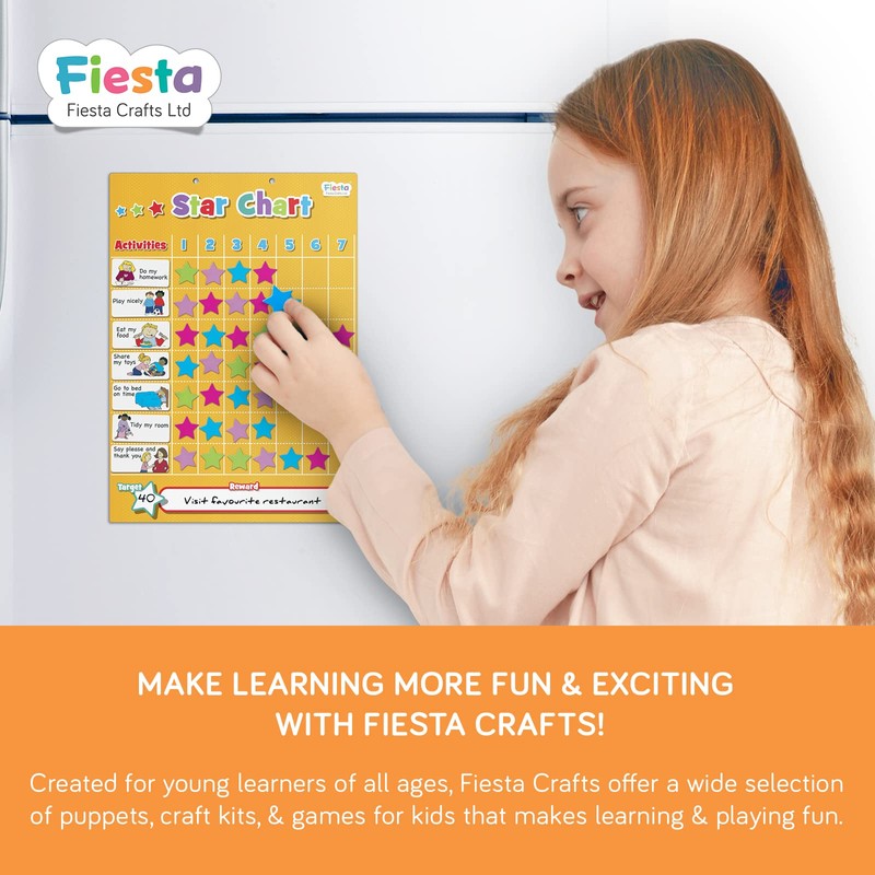 Fiesta Crafts Star Chart (T2388)- Magnetic Activity Board for Kids,