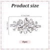 FREEBLOSS 8Pcs Rhinestone Applique Silver Sew On Appliques Rhinestone Patches