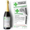 Champagne Prescription Medical Alcohol Bottle Gift Funny Drinks Sticker Label