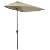 Blue Star Group Off-The-Wall Brella Olefin Half Umbrella, 7.5'-Width, Antique