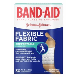 Band-Aid Band Aid Flexible Fabric Adhesive Bandages Comfortable Protection 30 ct 2 Pack