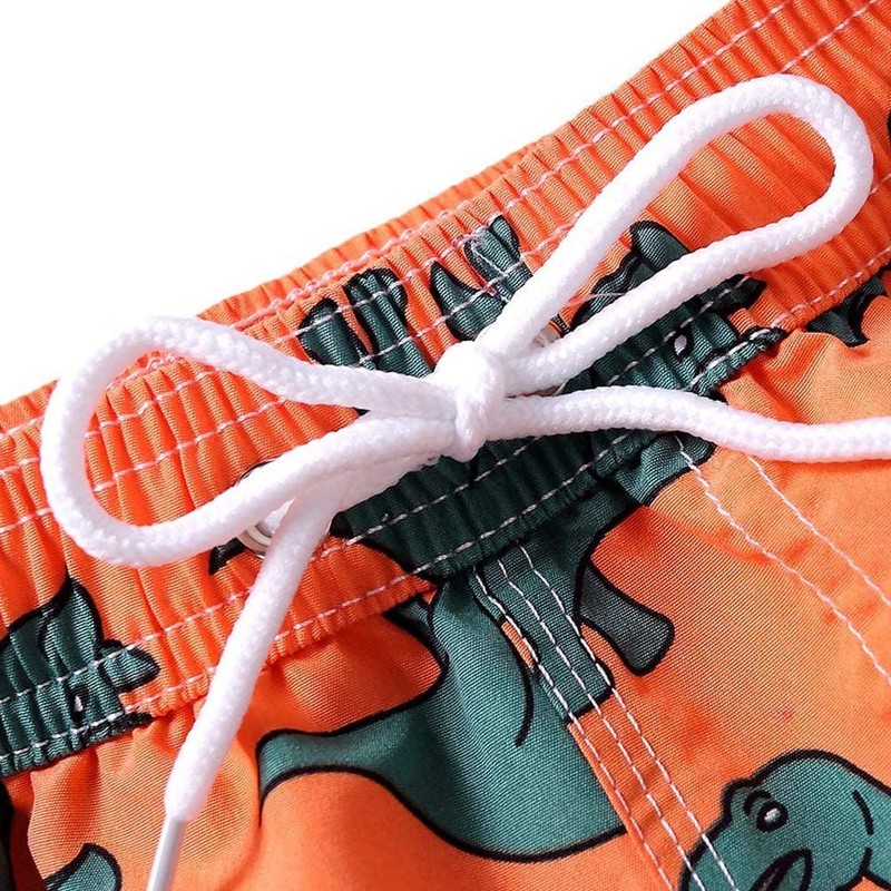 Little Hand Boy's Board Shorts, Orange 1