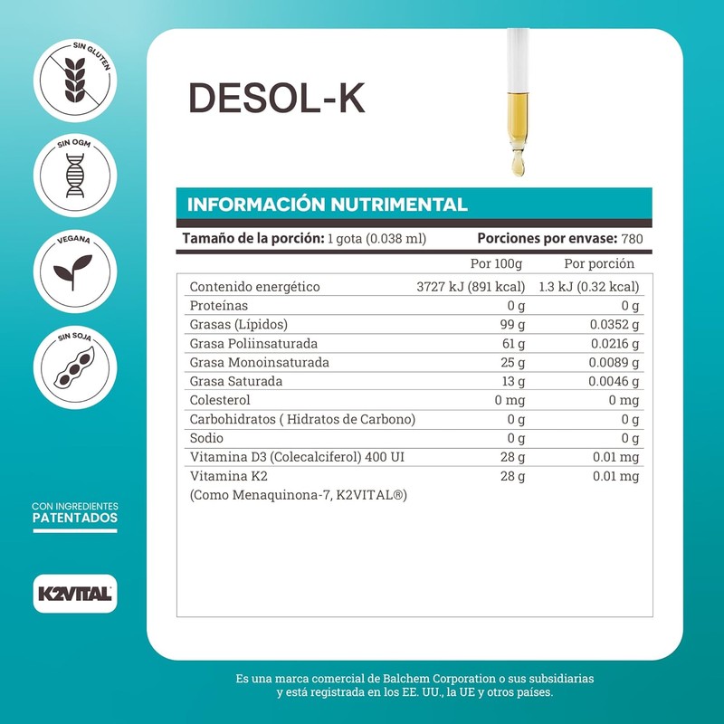 Matter Desol-K Vitamin D3 + K2 Liquid Drops – K2VITAL