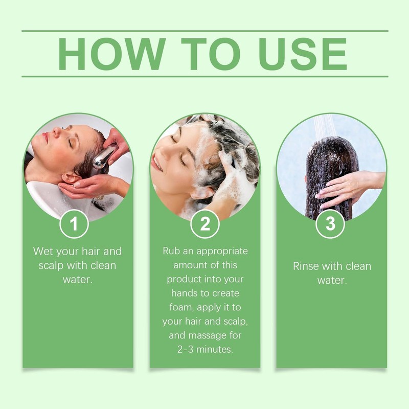 Champú para el crecimiento del cabello de romero,engrosamiento (5pcs)