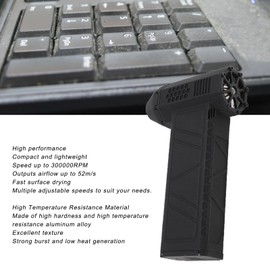 Fockety Mini Jet Blower, 300000 RPM Portable Handheld Blower, Lightweight Compact Air Blower with Adjustable Speed and Type C Fast Charging, for Car, Computer, Keyboard Cleanup