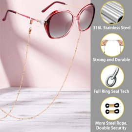 CIOKOL Eyeglass Chains Mask Chains And Cords For Women Anti-Lost Mask Sunglasses Fashion Holder Strap Lanyards…