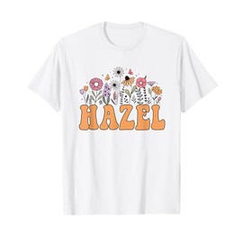 Hazel Summer Flower Wildflower Kids Toddler Girls T-Shirt