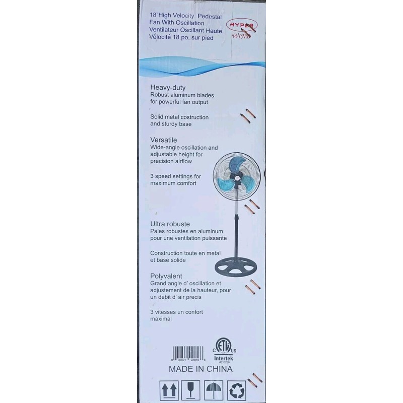 Hyper Tough New 18-inch High Velocity Sealed Motor Is Pedestal