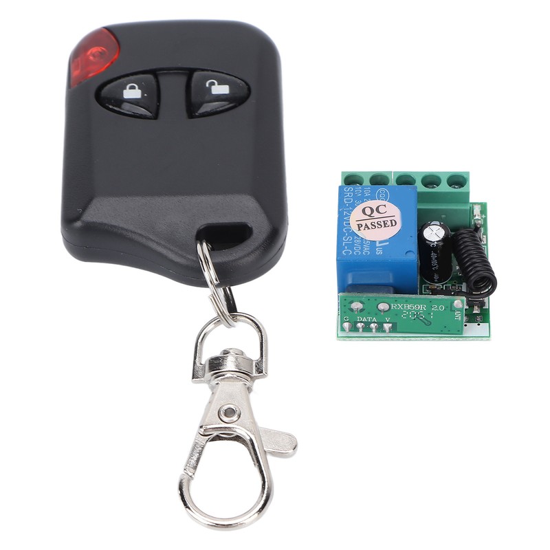 Single Channel Relay RF Wireless Switch 433MHz DC12V Adjustable Remote