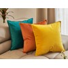 Lutanky Pack of 2 Velvet Cushion Covers Dark Orange Decorative