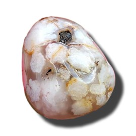 Flower agate tumbled polished A grade Natural Crystal Healing Gemstone from Brazil - piece #5